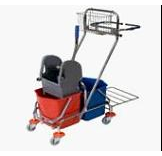 Dual bucket wringer trolley